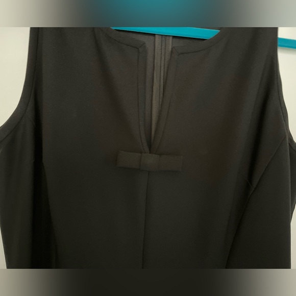 Kate Spade New York Vintage Fit-N-Flare Sleeveless Bow at V Neck Black Dress - Picture 11 of 13